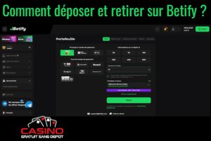 Comment déposer et retirer sur Betify
