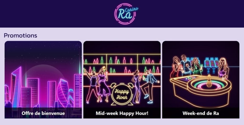 les bonus sur ra casino