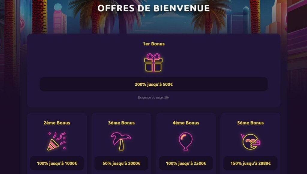 pack bienvenue prive casino