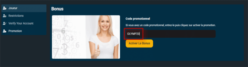 mentionnez code promo