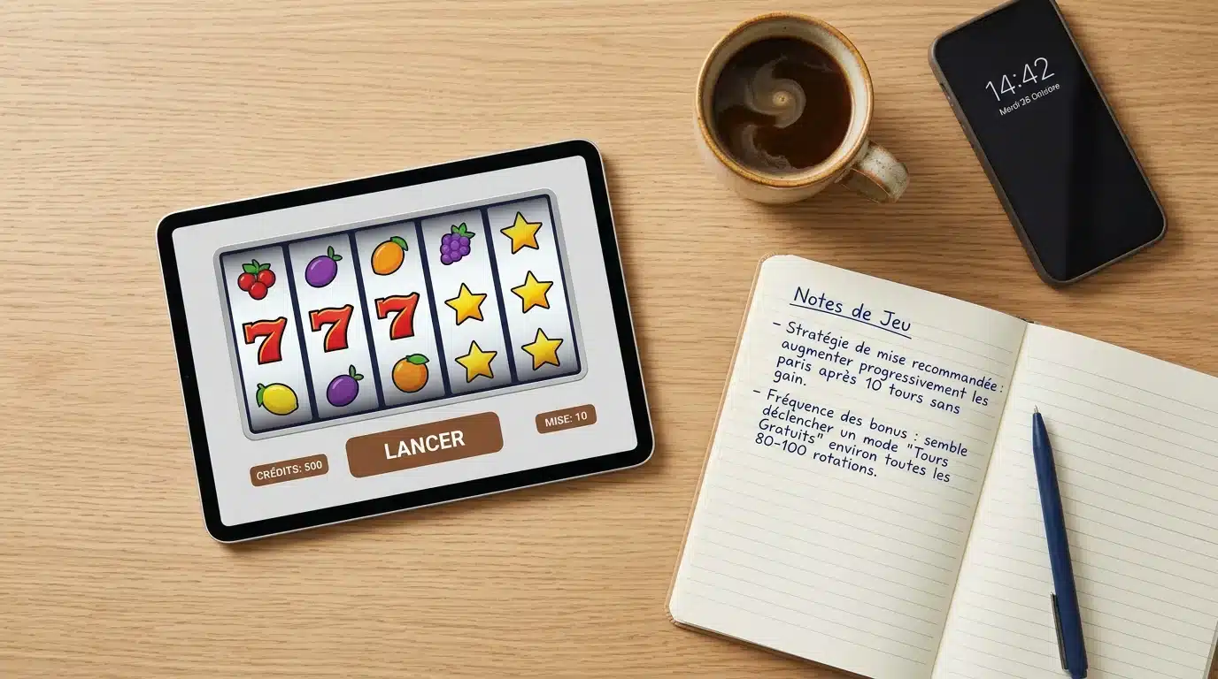 Comparaison du jeu gratuit et argent réel sur tablette et carnet de notes