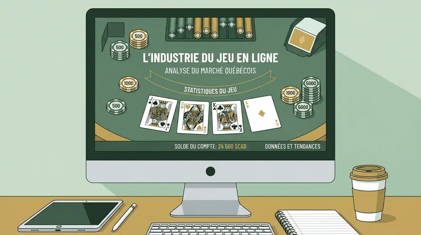 Interface de casino en ligne avec jetons virtuels et cartes à jouer