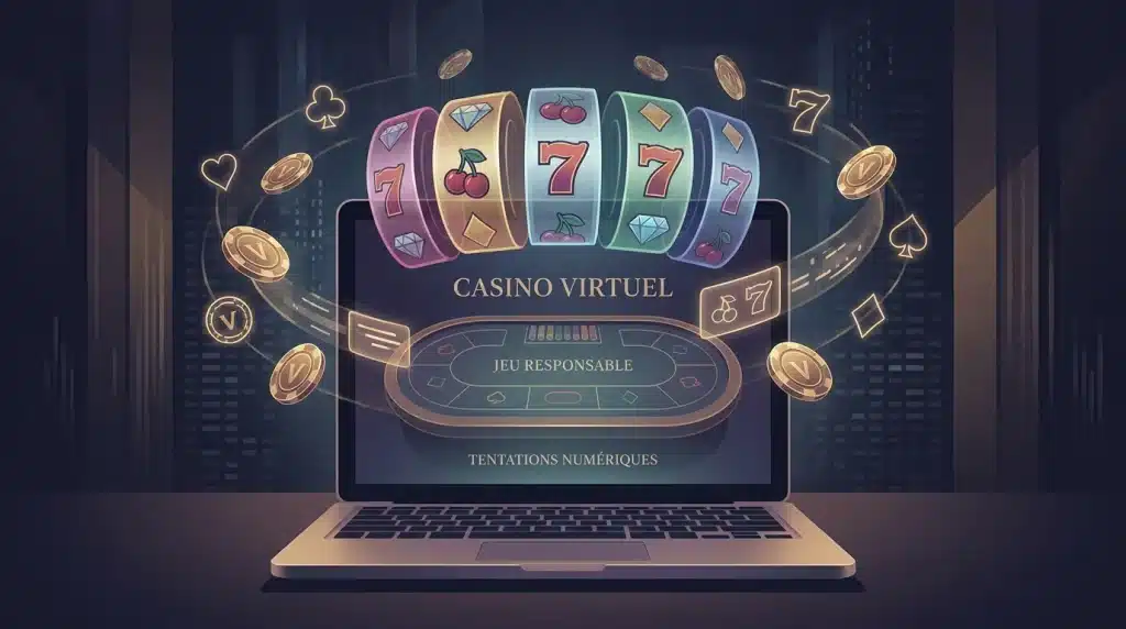 Illustration de machines à sous gratuites en ligne avec symboles classiques de casino