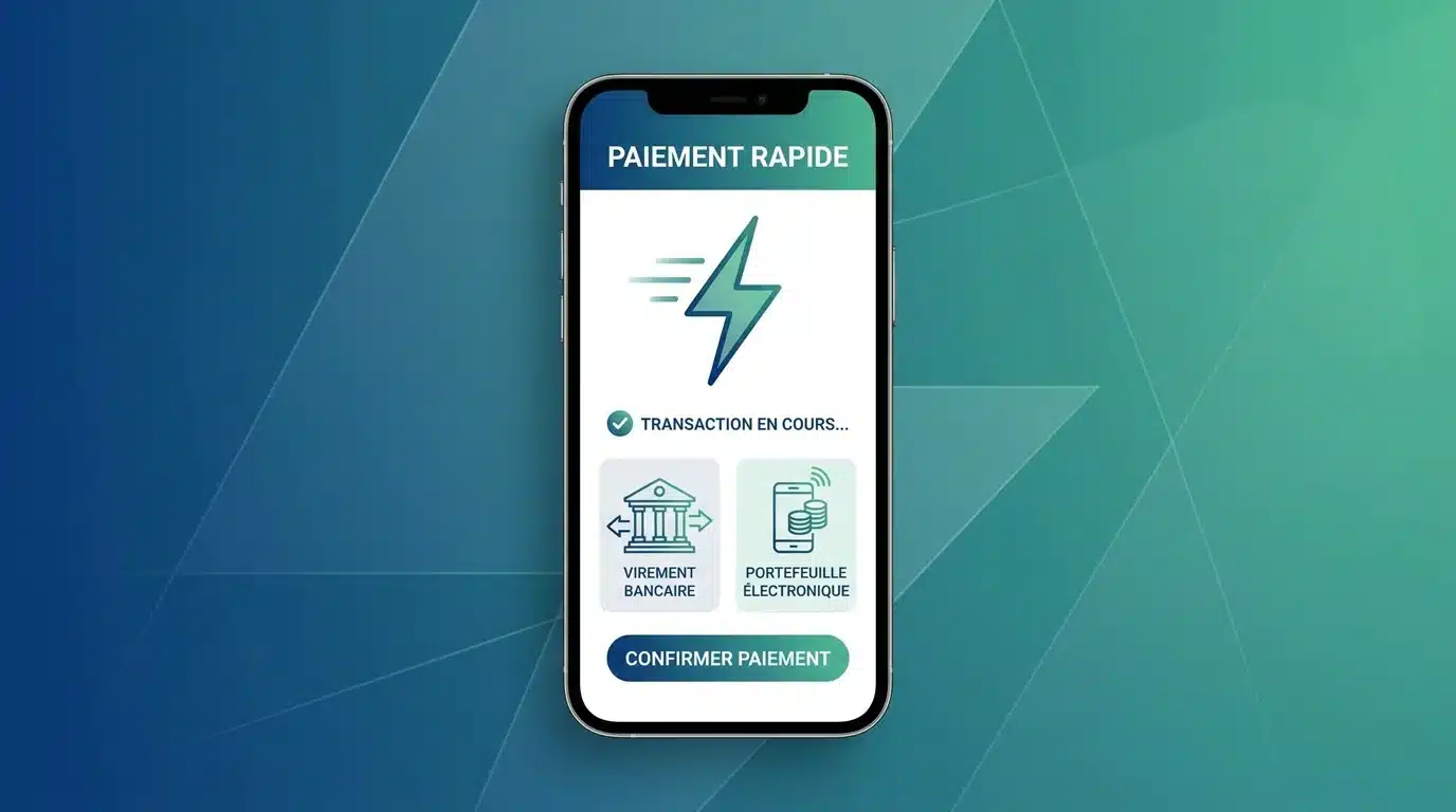 Téléphone intelligent affichant des méthodes de paiement rapides pour les casinos en ligne