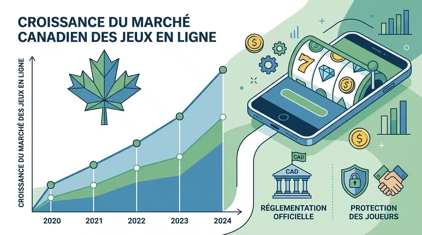 Illustration de la croissance du marché des jeux en ligne au Canada