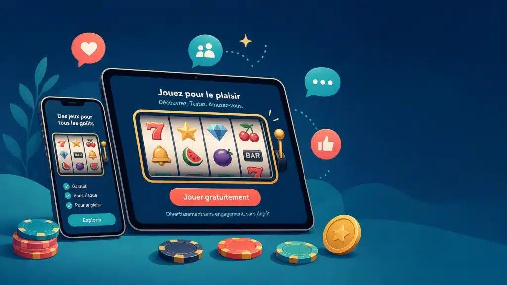 Appareils affichant une expérience de machines à sous virtuelles gratuites