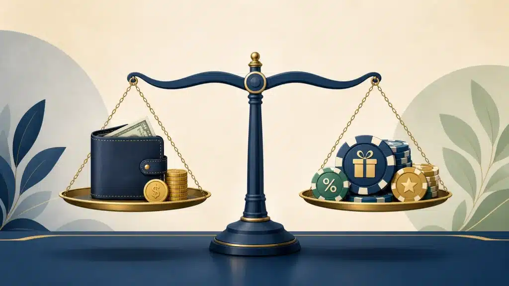 Balance entre argent réel et bonus de casino