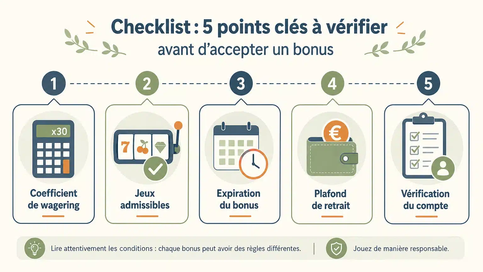 Checklist pour comparer une offre de free spins avec wagering